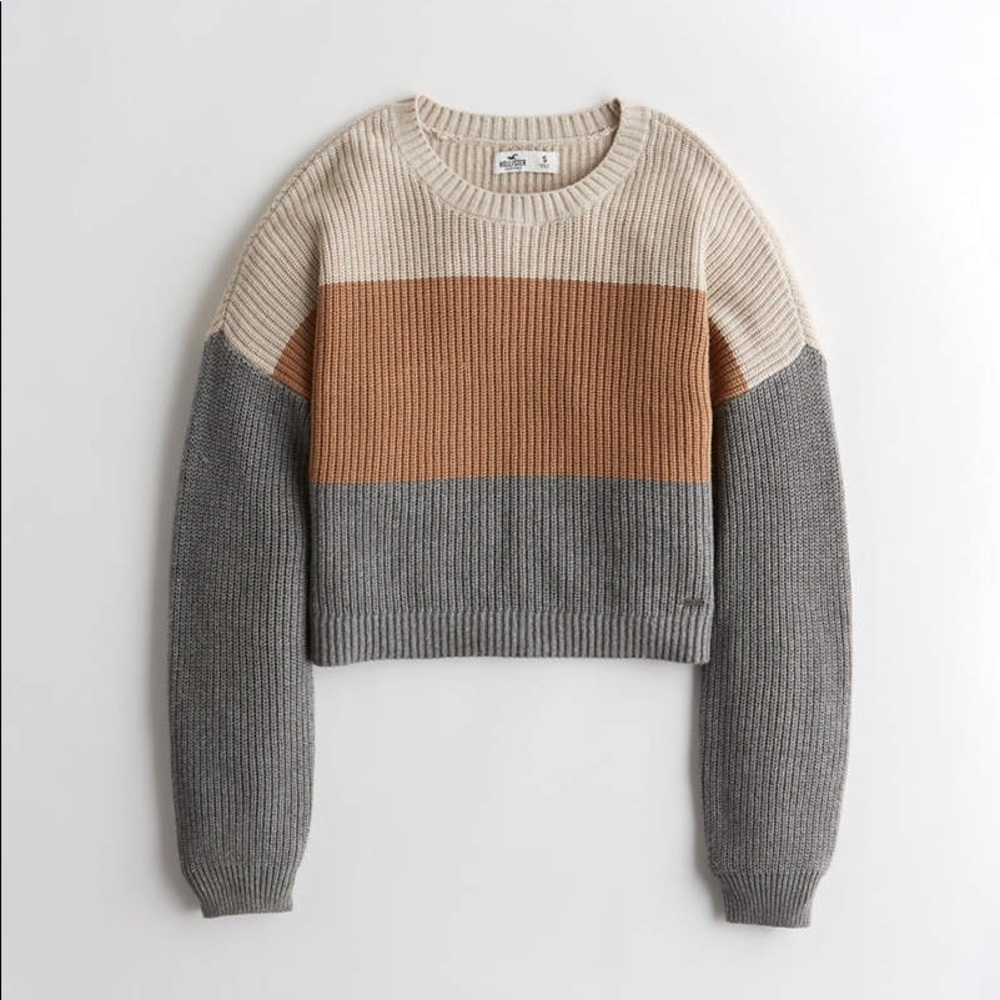 Color Block Crewneck Sweater